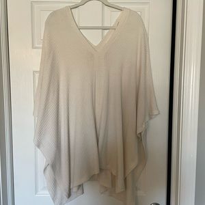 Cherish white poncho size small or medium.